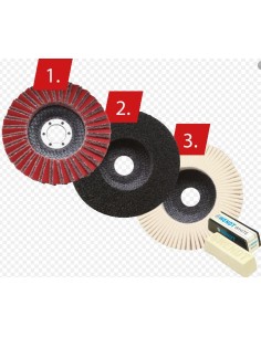 Kit de polissage finition poli-miroir 3 étapes - D125mm